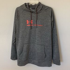Under Armour Mens Pullover Hoodie Sweatshirt Gray Long Sleeve Loose Coldgear XXL